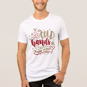 Cold Hands Warm Heart Winter Typography Tri-Blend Shirt