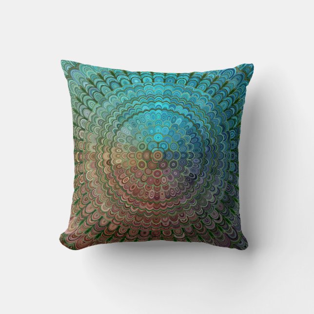 Cold Metal Flower Mandala Cushion (Front)