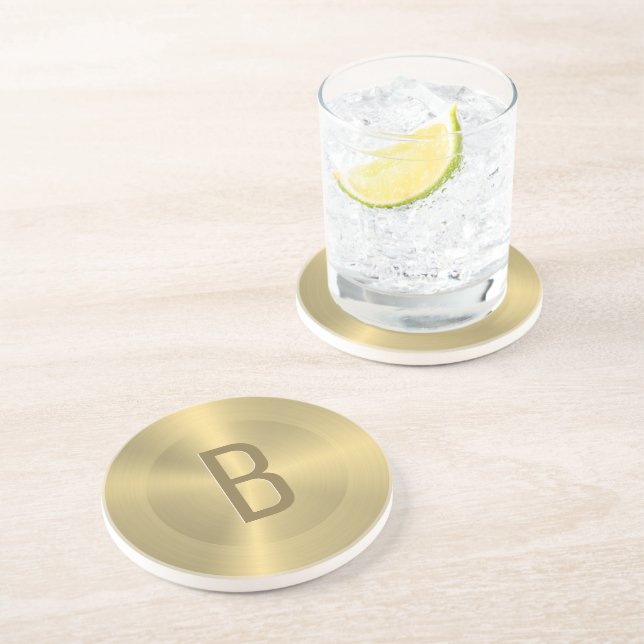 Cold metallic texture polished look coaster (Side)