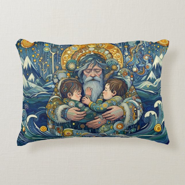 "Cold Night, Strong Arms" Accent Pillow (Front)
