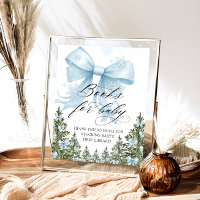 Cold Outside Winter Blue Bow Books for Baby