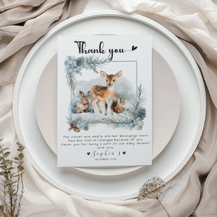 Cold Outside Winter Woodland Animals Thank you