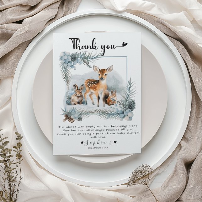 Cold Outside Winter Woodland Animals Thank you (Creator Uploaded)