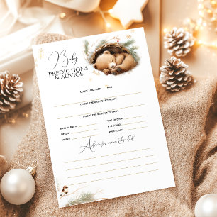 Cold Outside Woodland Bear Winter Baby Shower Game