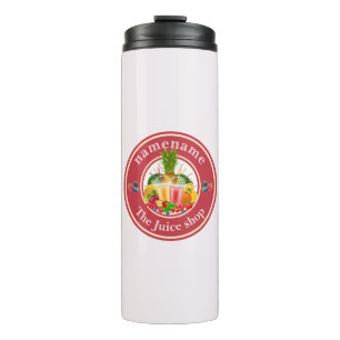 Cold Pressed Juice Smoothies fruit  shop logo name Thermal Tumbler