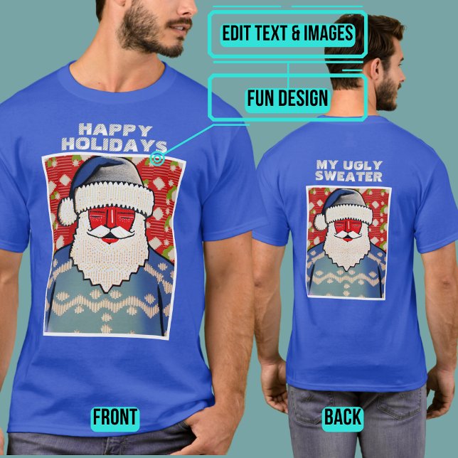 Cold Santa Ugly Holiday "Sweater" T-Shirt (Please enjoy our design and see the others in the collection.)