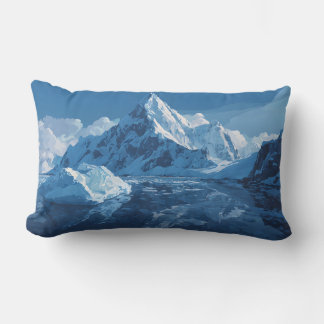 Cold sea with mountain lumbar cushion
