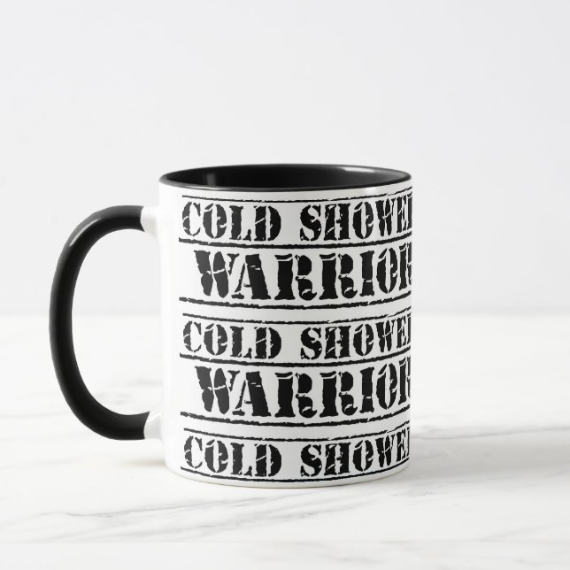 Cold Shower Warrior Coffee Mug 1 (Tiled) (Left)