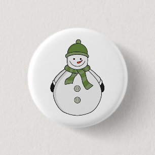 Cold snowman 3 cm round badge
