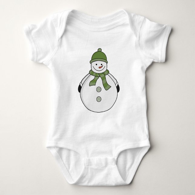 Cold snowman baby bodysuit (Front)