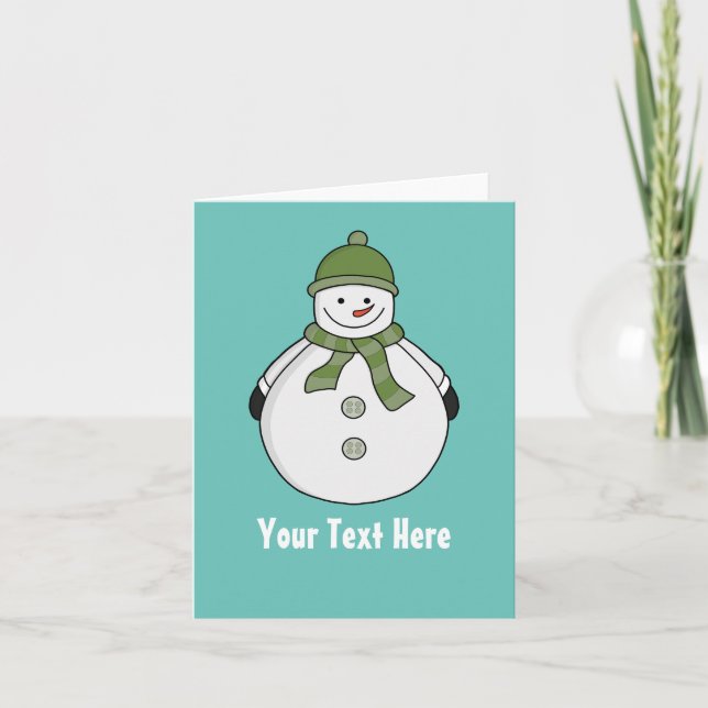 Cold snowman custom invitation (Front)