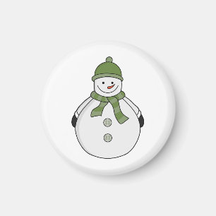 Cold snowman magnet
