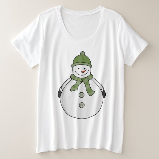 Cold snowman plus size T-Shirt (Design Front)