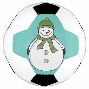 Cold snowman soccer ball