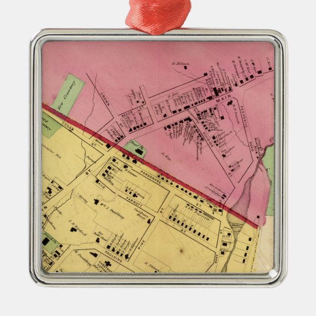 Cold Spring, Nelsonville Metal Tree Decoration (Front)