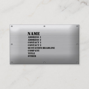 Cold Steel Business Card