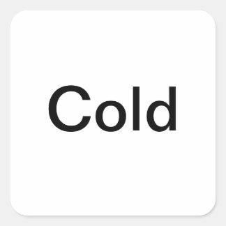 "Cold" Temperature Setting Labels/ Square Sticker
