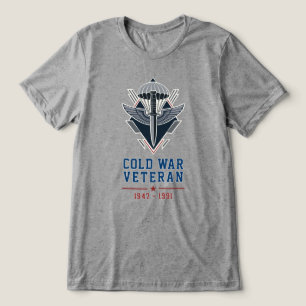Cold War Airborne Veteran Commando Dagger Tri-Blend Shirt