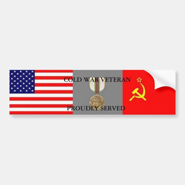 Cold War  Veteran Bumper Sticker (Front)