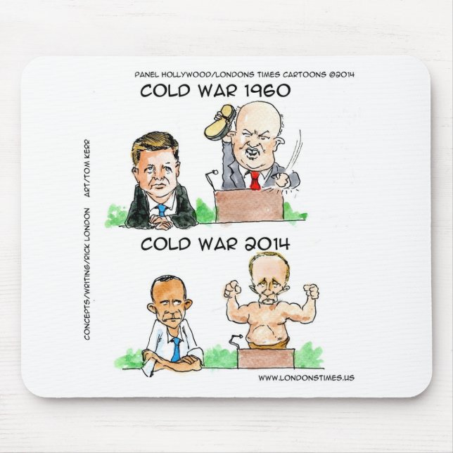 Cold Wars of 1960 And 2014 Funny Mouse Pad (Front)
