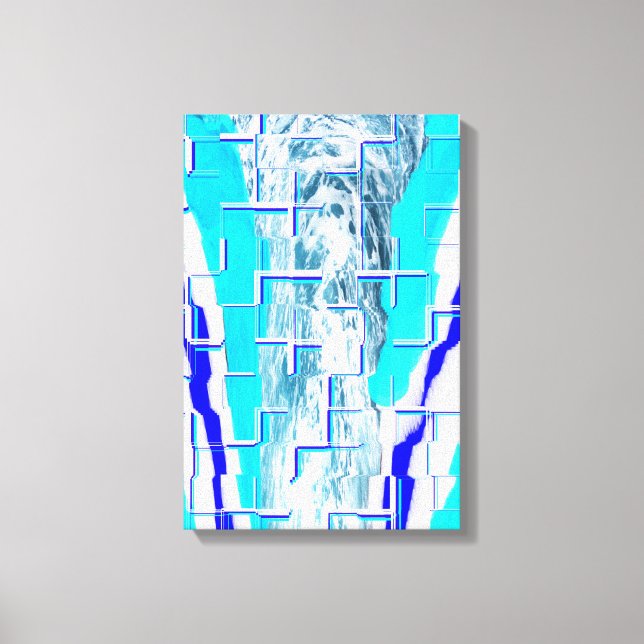 Cold water abstract art canvas print (Front)