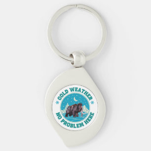 Cold Weather Mammoth Winter Humour Key Ring