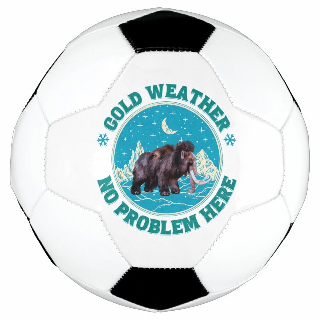 Cold weather, no problem here! Woolly Mammoth Fun Soccer Ball (Front)