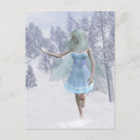 Cold Winter Fairy Catching Snowflakes