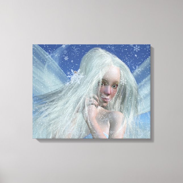 Cold Winter Fairy Portrait Canvas Print (Front)