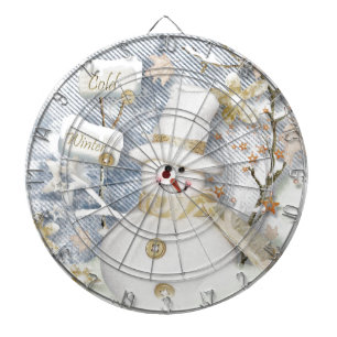 Cold Winter Snowman Dartboard