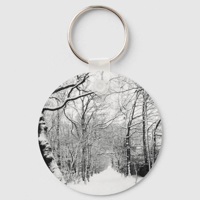 Cold Winter Woodland Key Ring (Front)