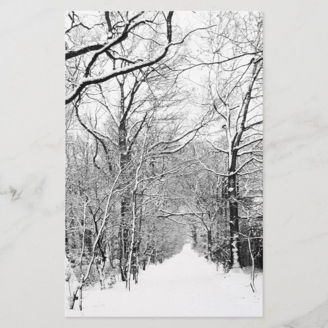 Cold Winter Woodland Stationery (Front)