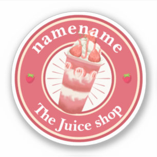 Cold yogurt Smoothies fruit  Juice shop logo name