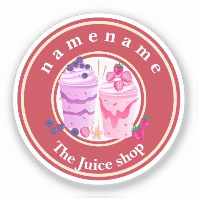 Cold yogurt Smoothies fruit Juice shop logo name (Front)