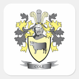 Cole Coat of Arms Square Sticker