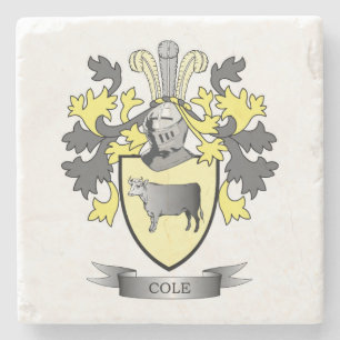 Cole Coat of Arms Stone Coaster