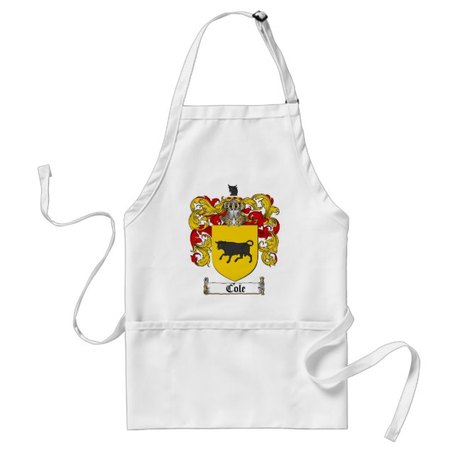 COLE FAMILY CREST -  COLE COAT OF ARMS STANDARD APRON (Front)