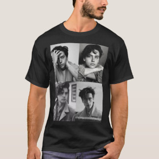 Cole Sprouse Collage B&W  T-Shirt