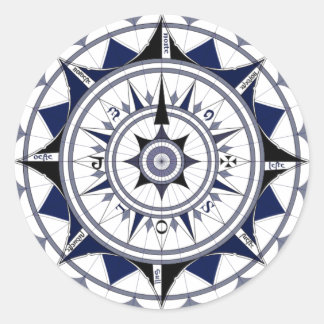 Colecção Rosa dos Ventos Classic Round Sticker