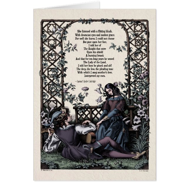 Coleridge "Love" Victorian Art Card (Front)