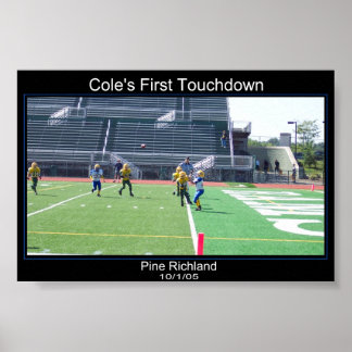 Cole's First TD Poster