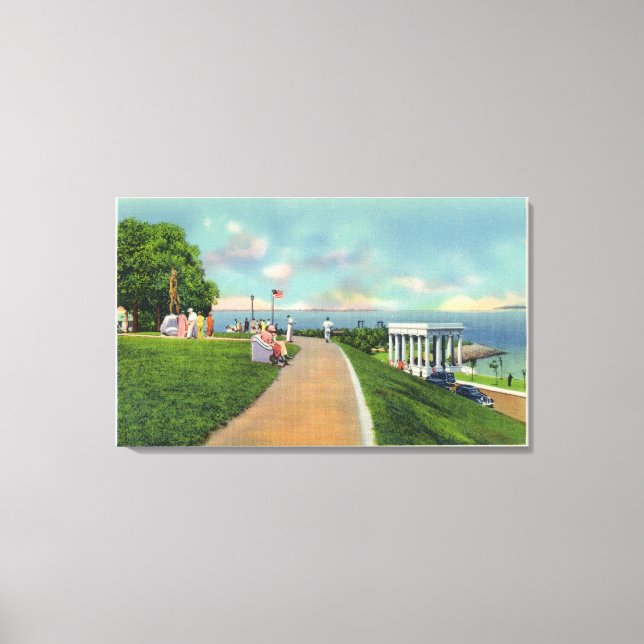 Coles Hill View of the Promenade Canvas Print (Front)