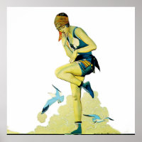 Coles Phillips ‘Fadeaway Girl’  “A Quick Dip”