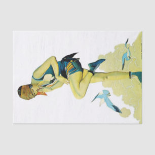 Coles Phillips ‘Fadeaway Girl’  “A Quick Dip” Tissue Paper