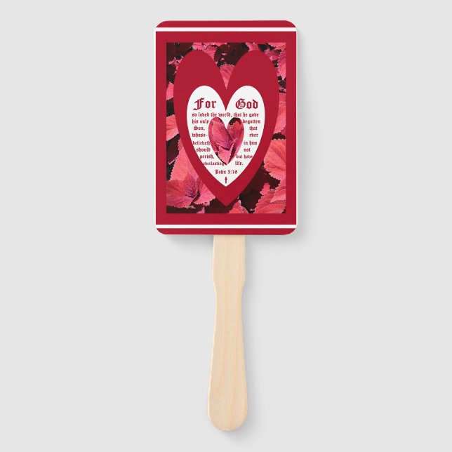 Coleus Close-up with John 3:16 Hand Fan (Front)