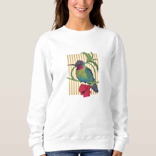 Colibri Bird Gold Stripes Basic Sweatshirt (Front)