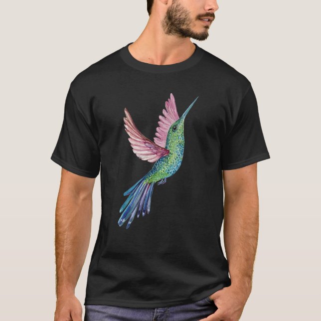 Colibri Bird Nature Colorful Hummingbird T-Shirt (Front)