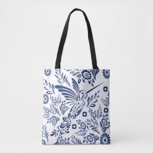 colibri talavera mexican art tote bag