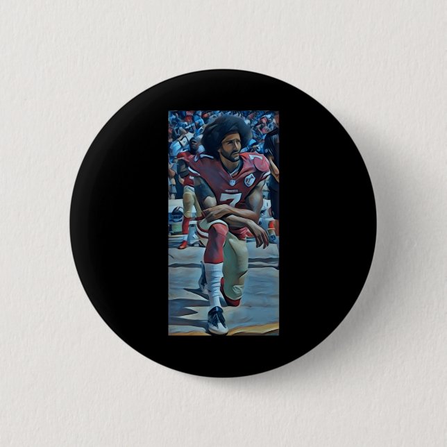 Colin Kaepernick Kneeling Sticker  6 Cm Round Badge (Front)
