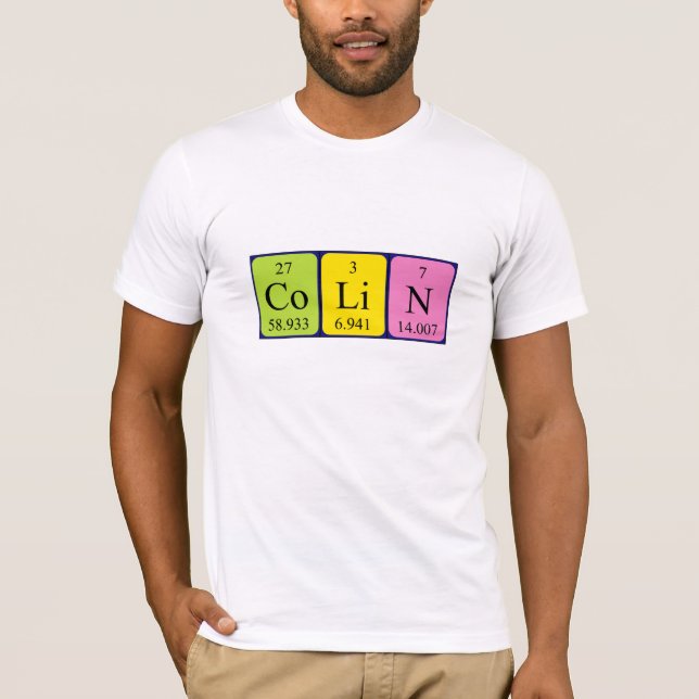 Colin periodic table name shirt (Front)